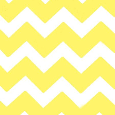 Chevron Yellow and White Poly Cotton Fabric