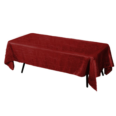 Cranberry Crinkle Crushed Taffeta Rectangular Tablecloth 60 x 108