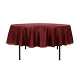 90" Cranberry Crinkle Crushed Taffeta Round Tablecloth