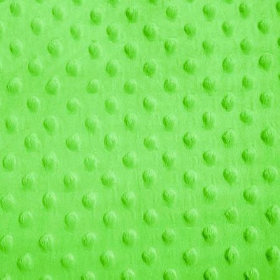 Lime Minky Dimple Dot Fabric