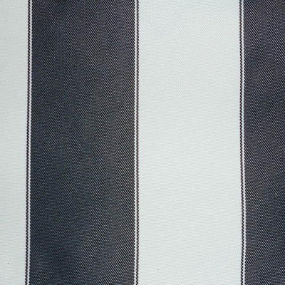 Navy White Stripe Canvas Waterproof Outdoor Fabric / 60 Yards Roll