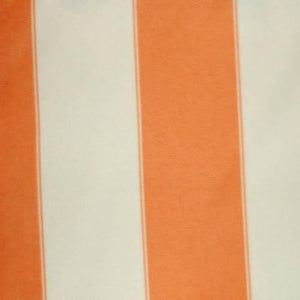 Orange Ivory Stripe Canvas Waterproof Outdoor Fabric / 60 Yards Roll