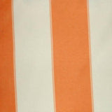 Orange Ivory Stripe Canvas Waterproof Outdoor Fabric / 60 Yards Roll