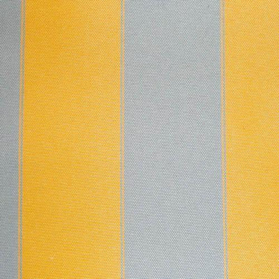 Mustard Gray Stripe Canvas Waterproof Outdoor Fabric