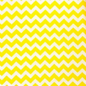 Half Inch Chevron Yellow and White Poly Cotton Fabric