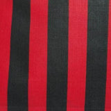 One Inch Red and Black Stripes Poly Cotton Fabric