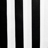 One Inch Black and White Stripes Poly Cotton Fabric