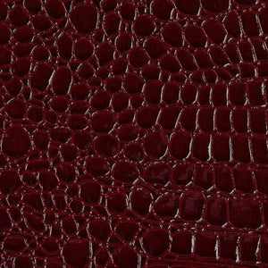 Burgundy Vinyl Crocodile, 55" Inches Wide