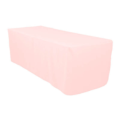 8 Ft Blush Polyester Rectangular Tablecloth