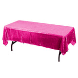 Fuchsia Glitz Sequin Rectangular Tablecloth 60 x 108"