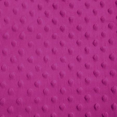 Fuchsia Minky Dimple Dot Fabric