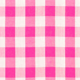 Fuschia Checkered Gingham 1" Poly Cotton Fabric