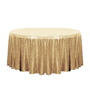 120" Gold Glitz Sequin Round Tablecloth