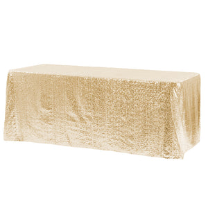 Gold Glitz Sequin Rectangular Tablecloth 90 x 132"