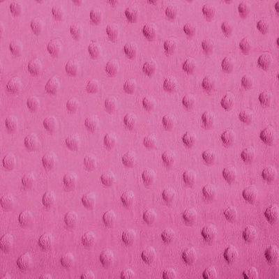 Hot Pink Minky Dimple Dot Fabric