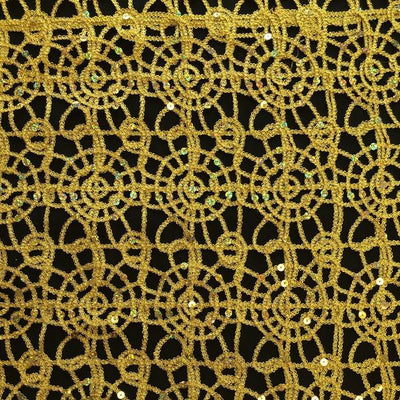 Gold Corded Lace Fabric