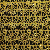 Gold Corded Lace Fabric