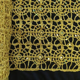 Gold Corded Lace Fabric