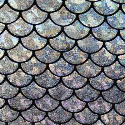 Mystic Silver Mermaid Fish Scale