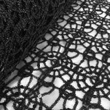 Black Corded Lace Fabric