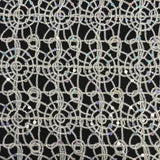 Silver Corded Lace Fabric