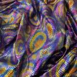 Tie Dye Viper Cobra Snake Skin Spandex Fabric