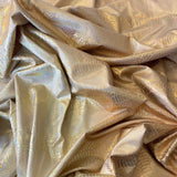 Gold Viper Cobra Snake Skin Spandex Fabric