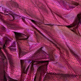 fuchsia Viper Cobra Snake Skin Spandex Fabric