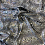 Silver Viper Cobra Snake Skin Spandex Fabric