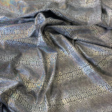 Silver Viper Cobra Snake Skin Spandex Fabric