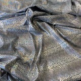 Silver Viper Cobra Snake Skin Spandex Fabric