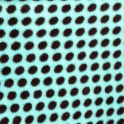 Polka Dot Print Mint/Black Anti Pill Premium Fleece Fabric