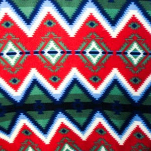 Tribal Diamonds Indian Print Anti Pill Fleece Fabric