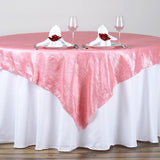 Rose Taffeta Crushed Crinkle Square Overlay 60" x 60"