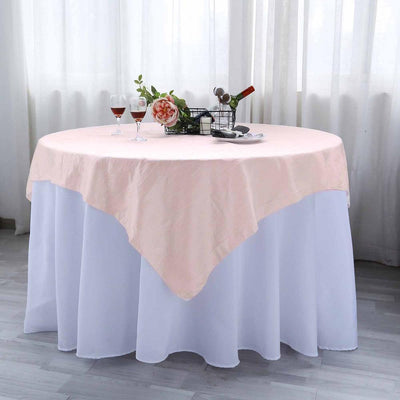 Blush Taffeta Crushed Crinkle Square Overlay 85