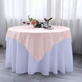 Blush Taffeta Crushed Crinkle Square Overlay 85" x 85"