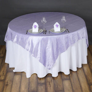 Lavender Taffeta Crushed Crinkle Square Overlay 72" x 72"