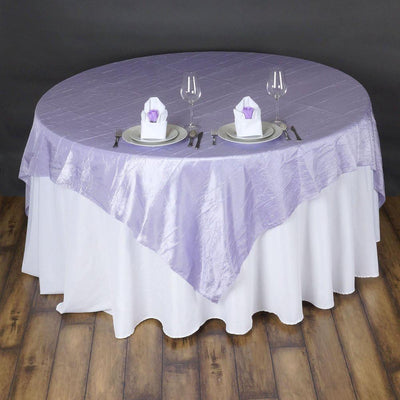 Lavender Taffeta Crushed Crinkle Square Overlay 72