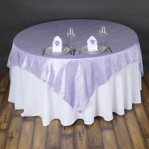 Lavender Taffeta Crushed Crinkle Square Overlay 60" x 60"