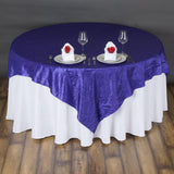 Purple Taffeta Crushed Crinkle Square Overlay 72" x 72"