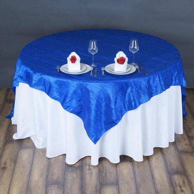 Royal Blue Taffeta Crushed Crinkle Square Overlay 85