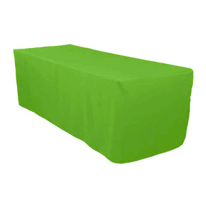 4 Ft Lime Fitted Polyester Rectangular Tablecloth