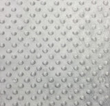 Silver Minky Dimple Dot Fabric