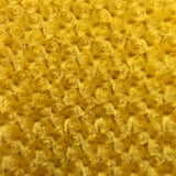 Canary Yellow Minky Rosebud Fabric