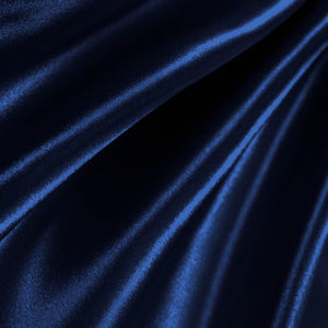 Navy Poly Satin Fabric / 50 Yards Roll