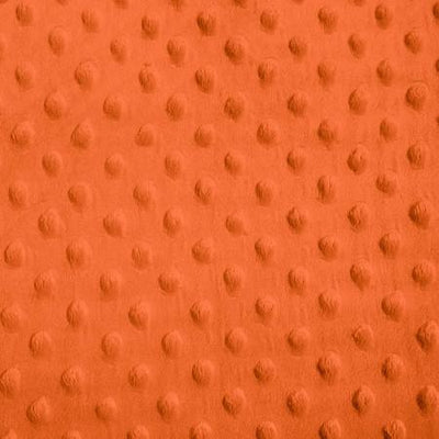 Neon Orange Minky Dimple Dot Fabric