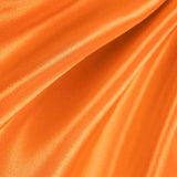 Orange Poly Satin Fabric / 50 Yards Roll