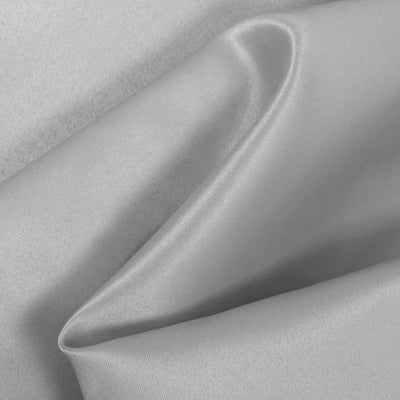 Silver Dull Matte Bridal Satin Fabric