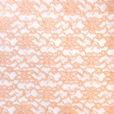 Peach Raschel Lace Fabric