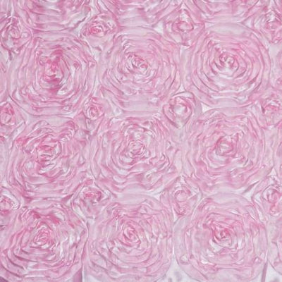 Pink Rosette Satin Fabric